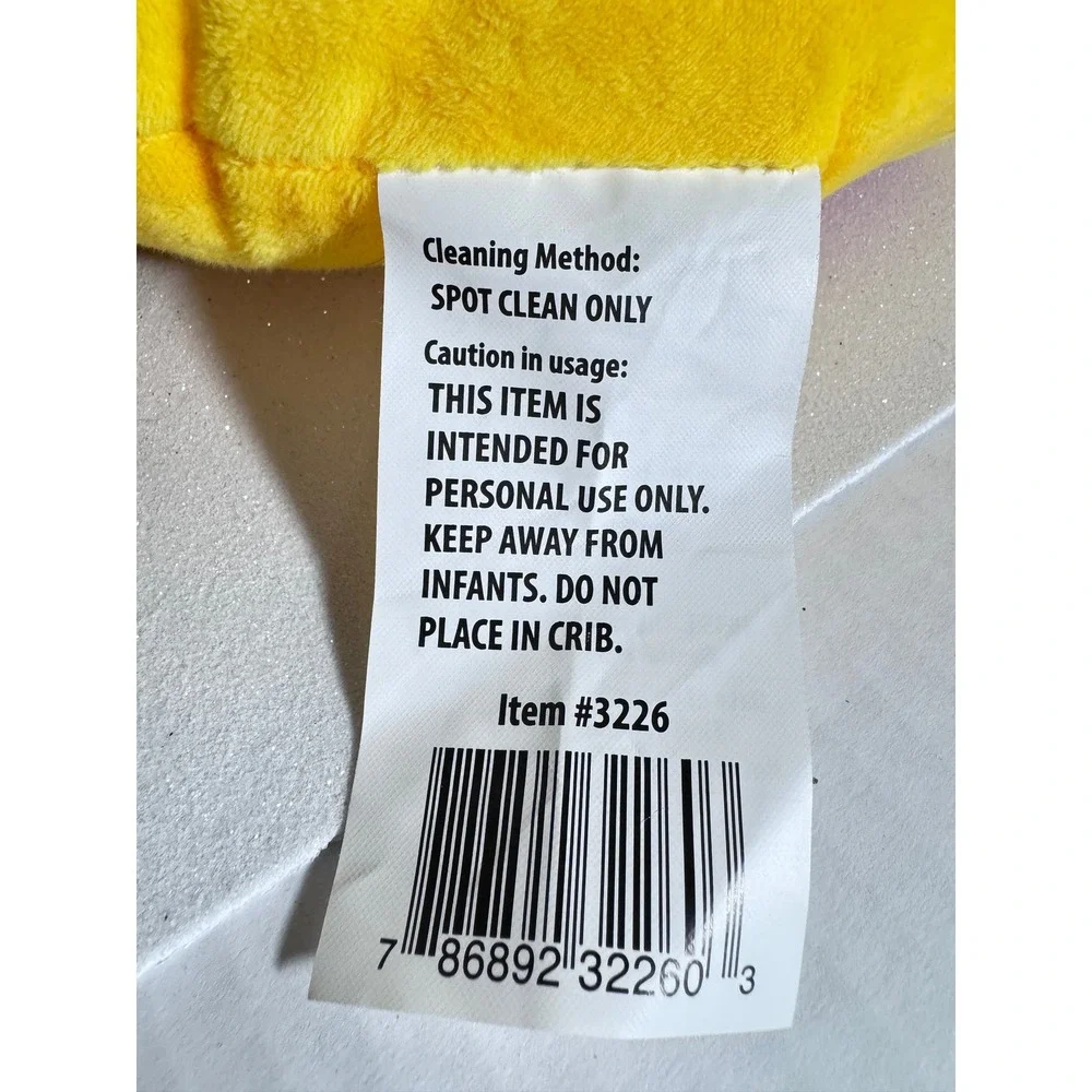 MSA Trading Winking Kissy Face Emoji Plush Holiday Pillow Yellow Green Hat 3226